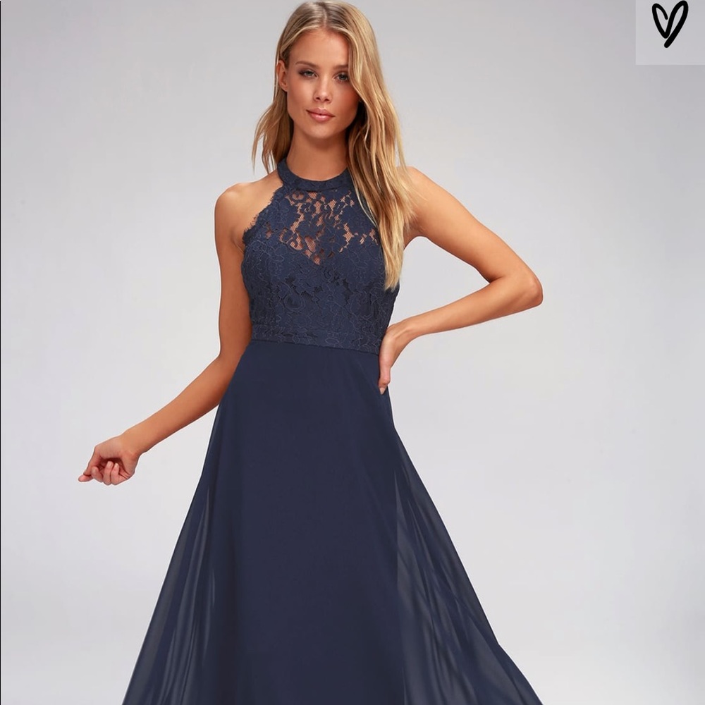 Lulus maxi bridesmaid dress. NEVER WORN